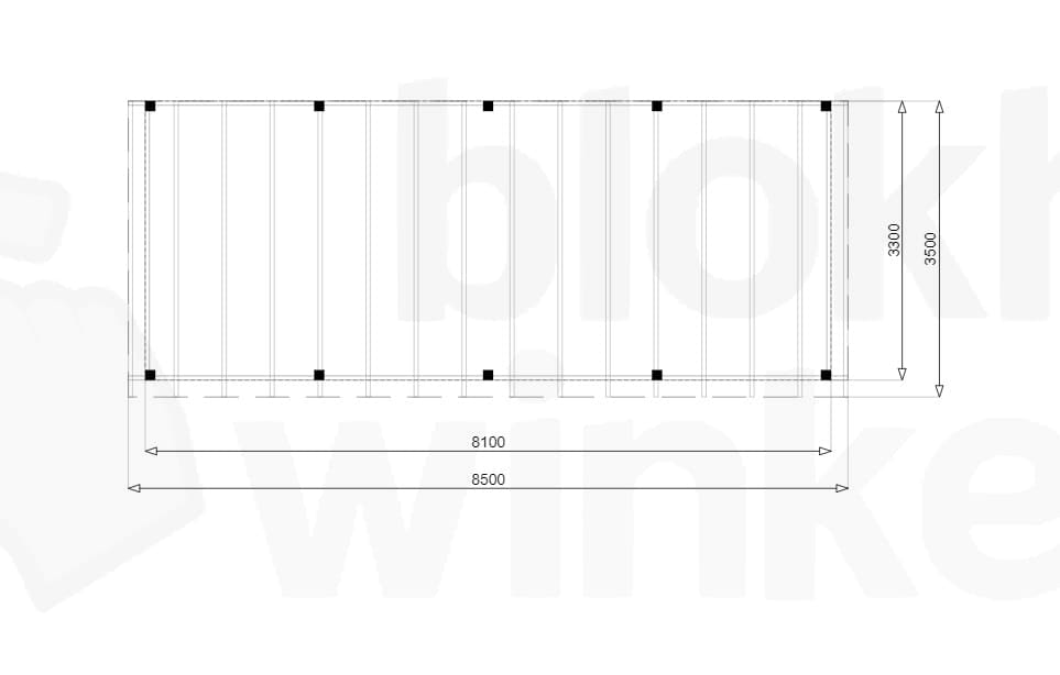 Plattegrond Douglas Overkapping Budget 850x350