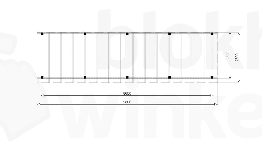 Plattegrond Douglas Overkapping Budget 900x250