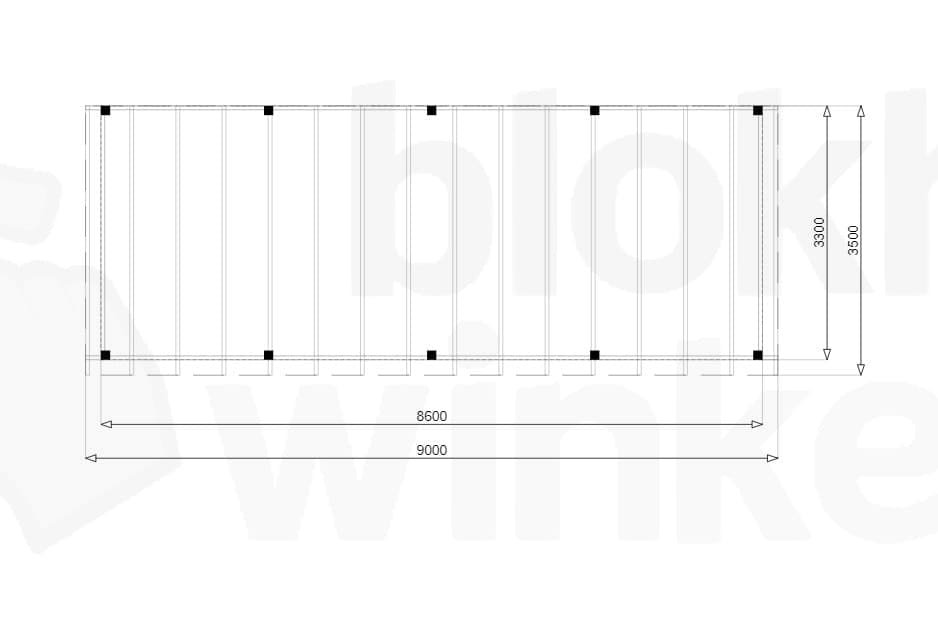 Plattegrond Douglas Overkapping Budget 900x350