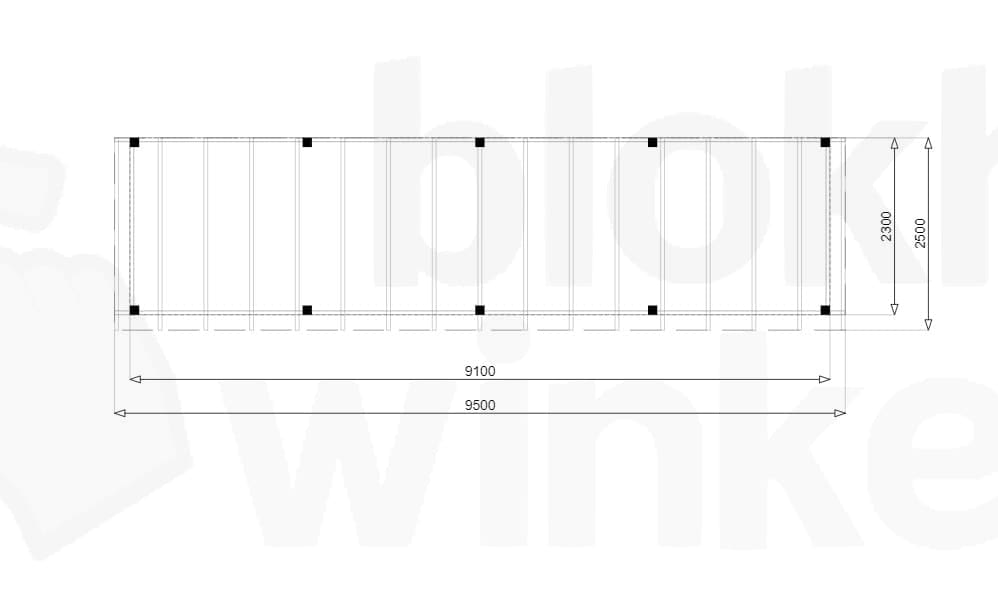 Plattegrond Douglas Overkapping Budget 950x250