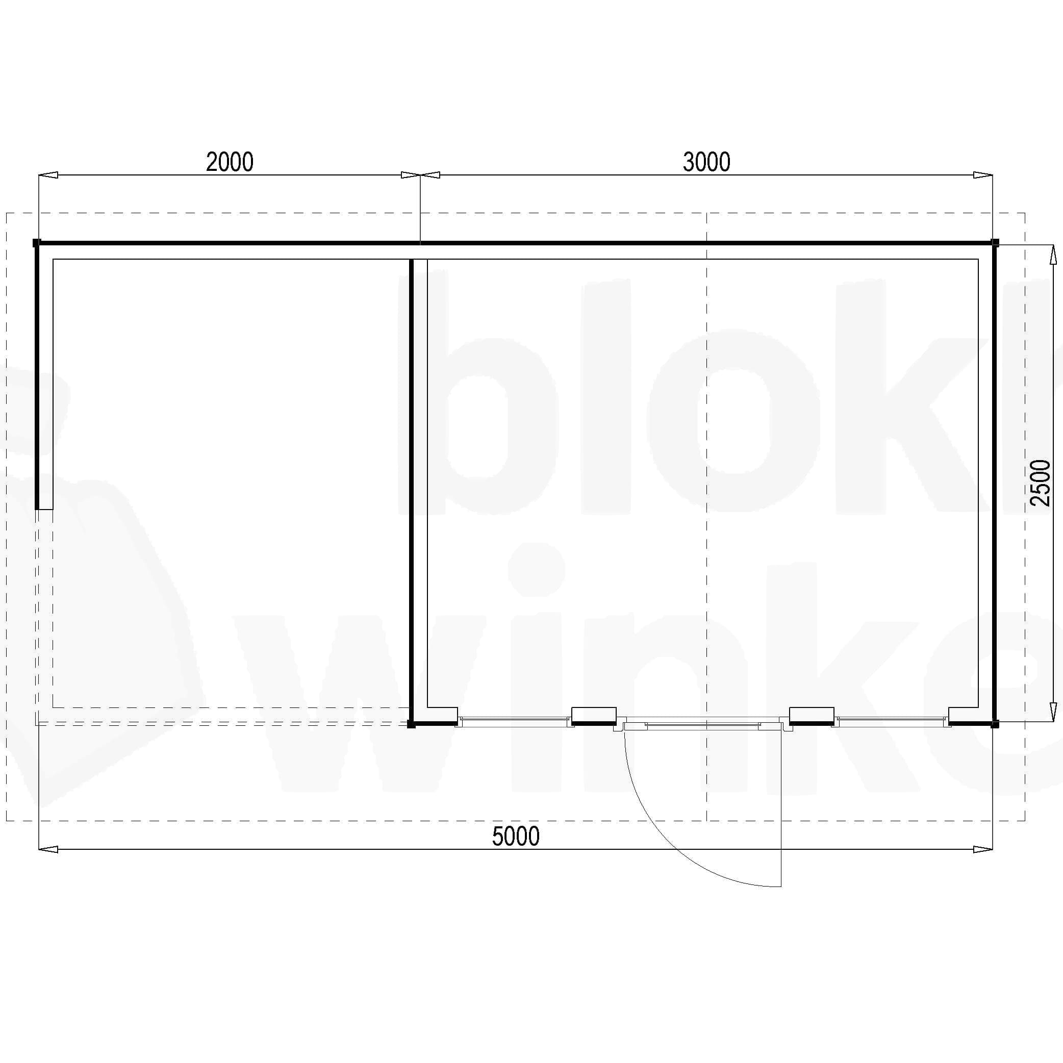 Plattegrond Des Moines 500x250
