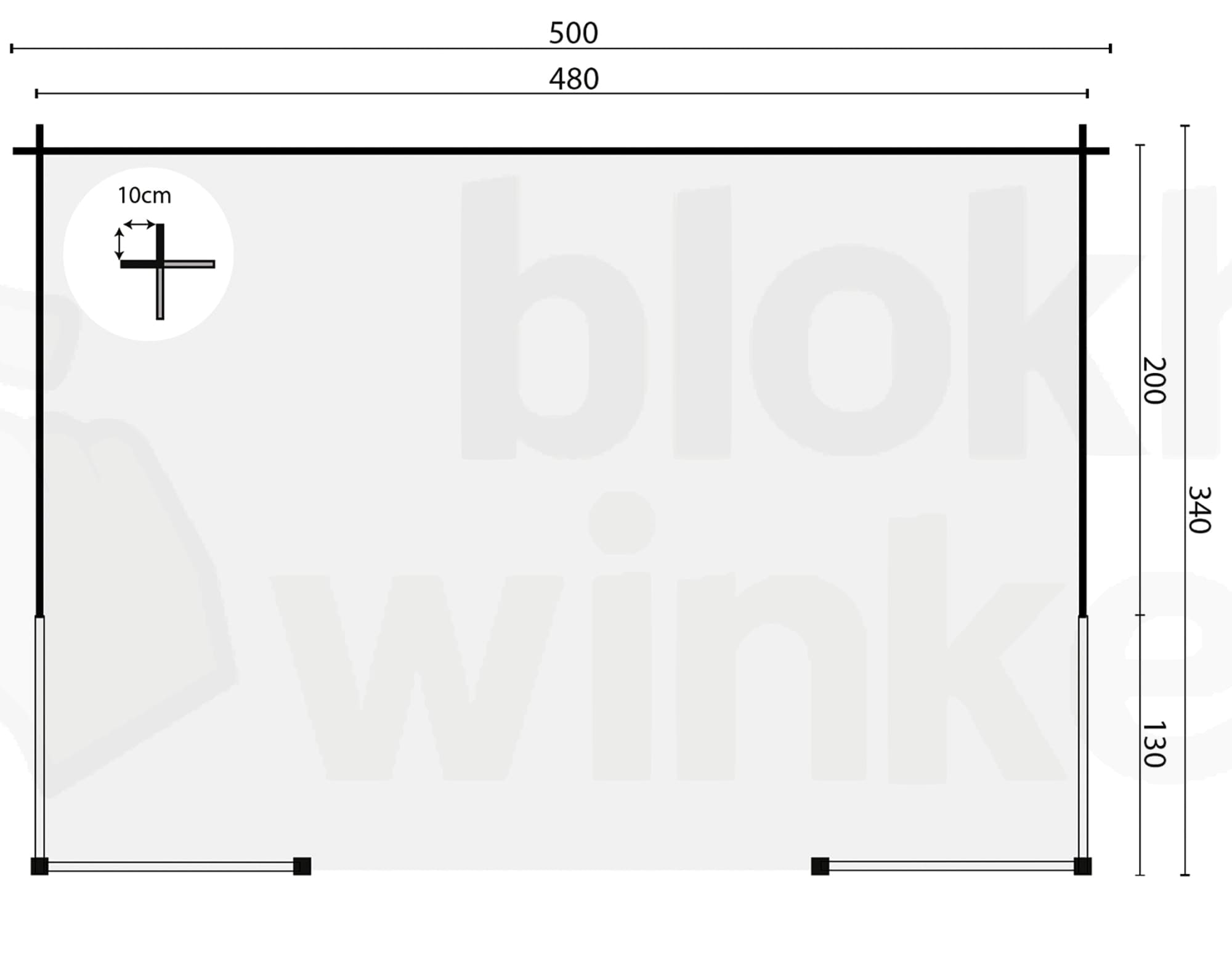Plattegrond Blokhut Konstantin | Inclusief fundamentbalken, easyroofing, startset, ramen en deuren en bezorging!