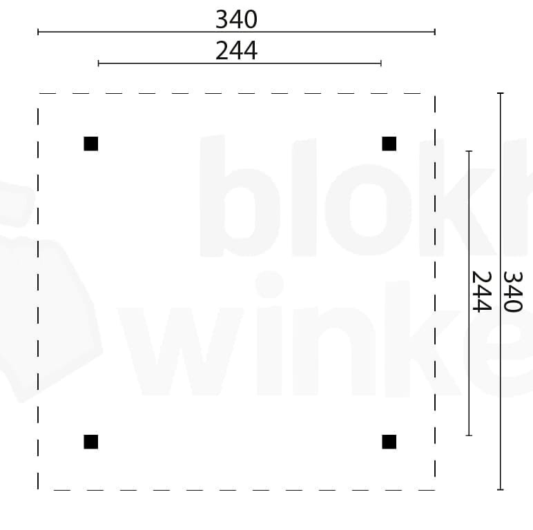 Plattegrond Prieel Econoom | Inclusief shingles, startset en bezorging!