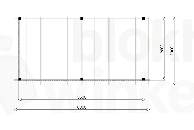 Plattegrond Actie Douglas Overkapping 600x300