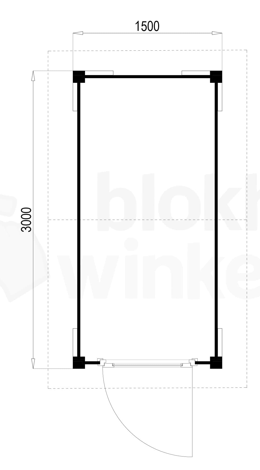 Plattegrond Oregon 150x300 geïmpregneerd