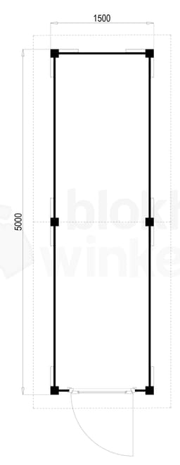 blokhut Oregon 150x500 geïmpregneerd - Luxhouse - FFOR150500-DI - 150x500