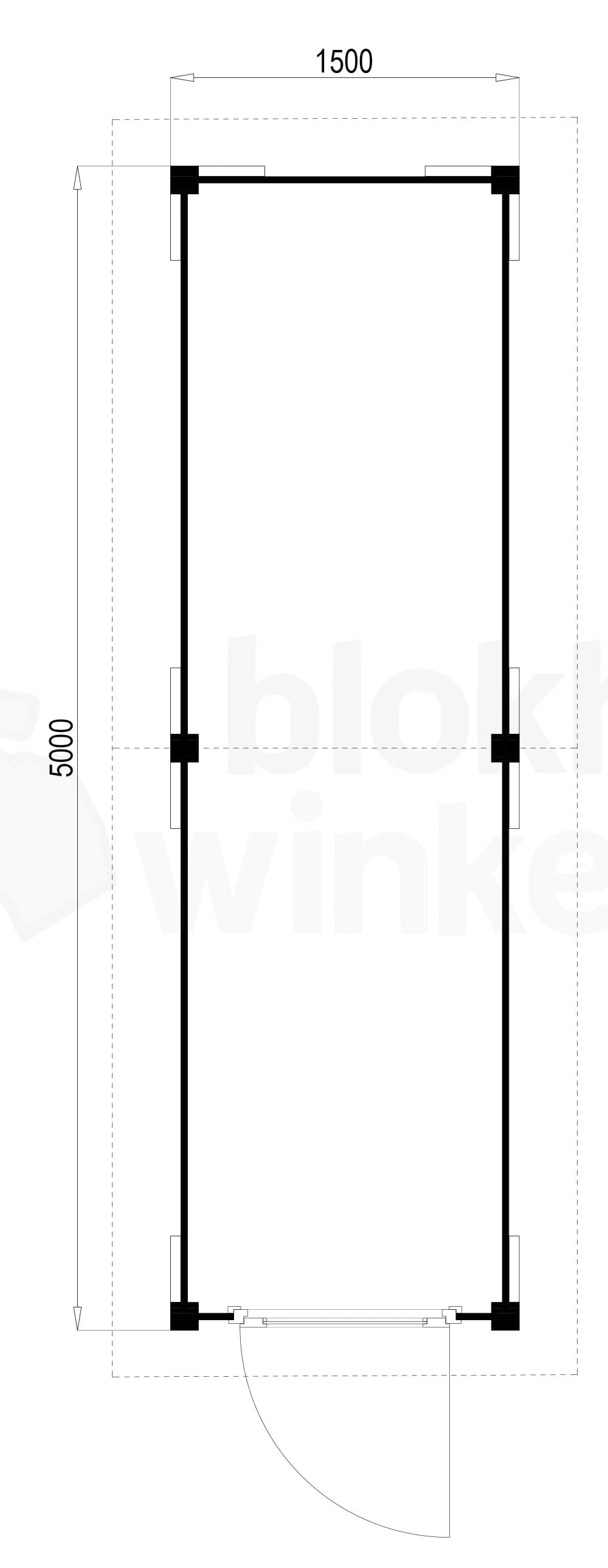 Plattegrond Oregon 150x500