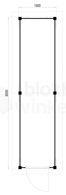 blokhut Oregon 150x600 - Luxhouse - FFOR150600 - 150x600