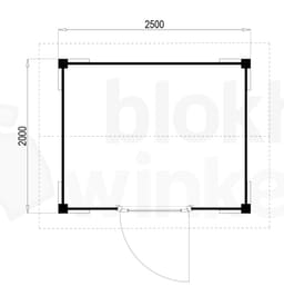 blokhut Oregon 250x200 - Luxhouse - FFOR250200 - 250x200