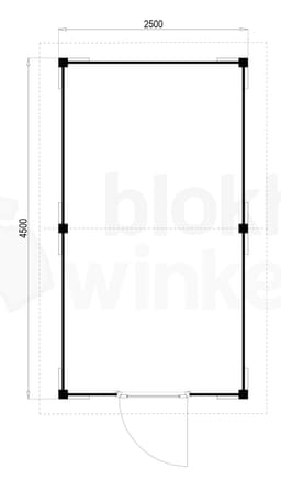 blokhut Oregon 250x450 geïmpregneerd - Luxhouse - FFOR250450-DI - 250x450