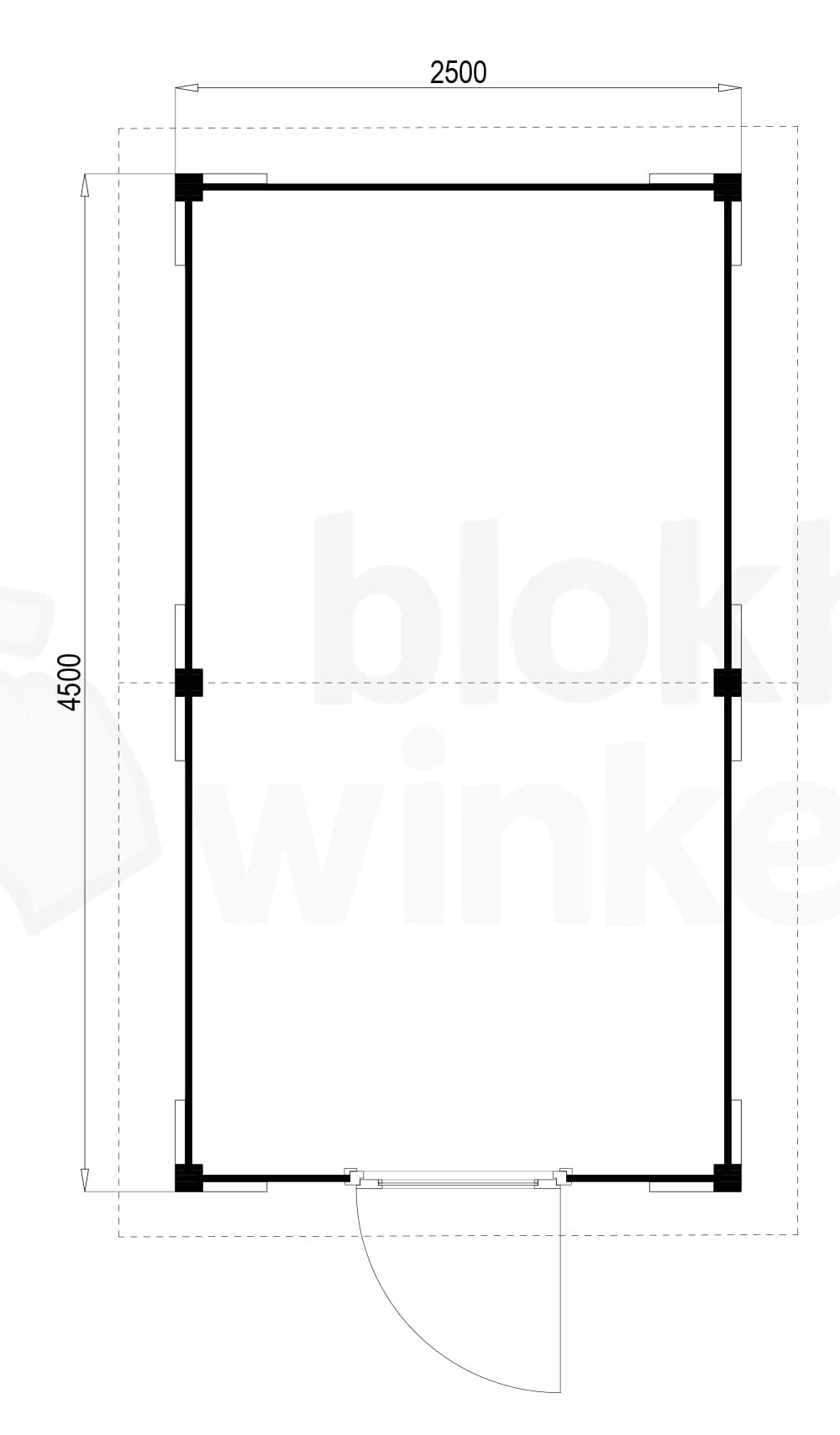 Plattegrond Oregon 250x450 geïmpregneerd