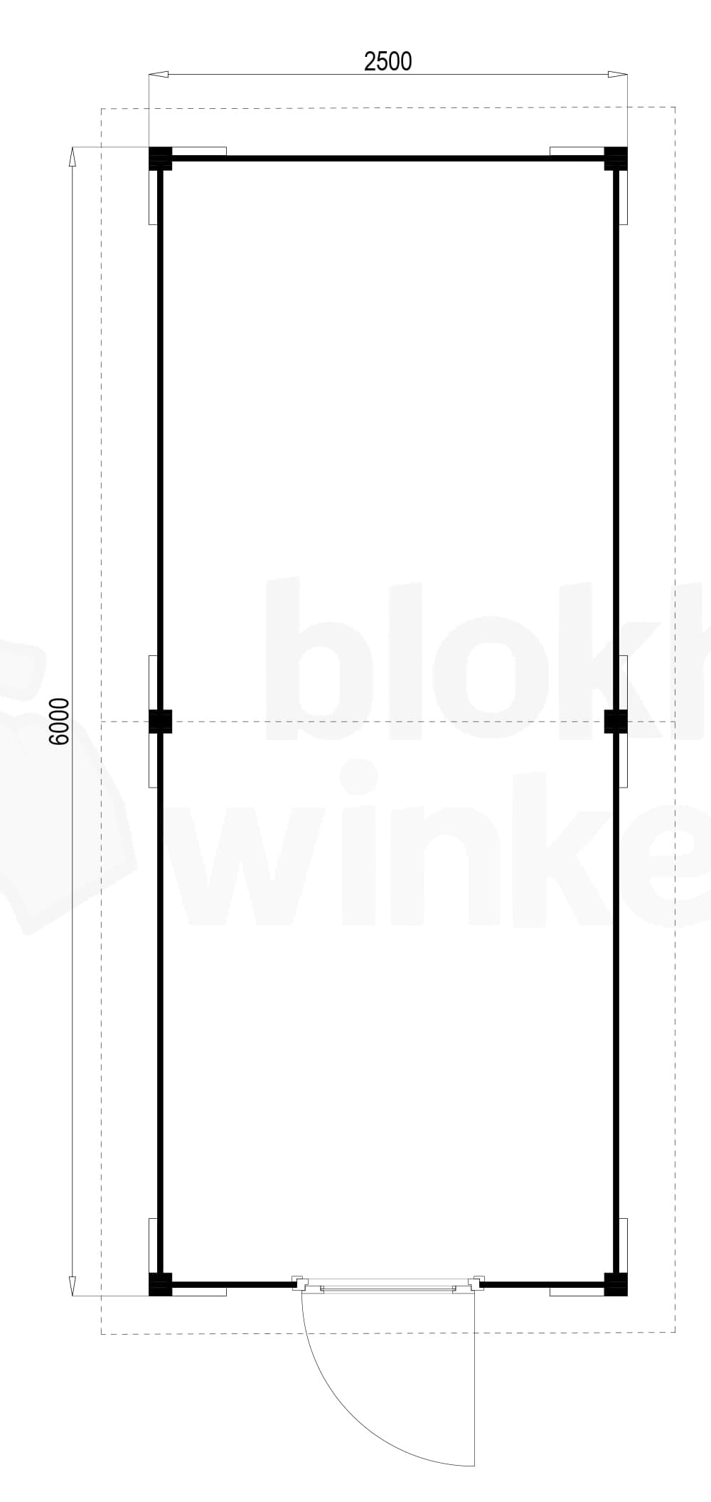 Plattegrond Oregon 250x600