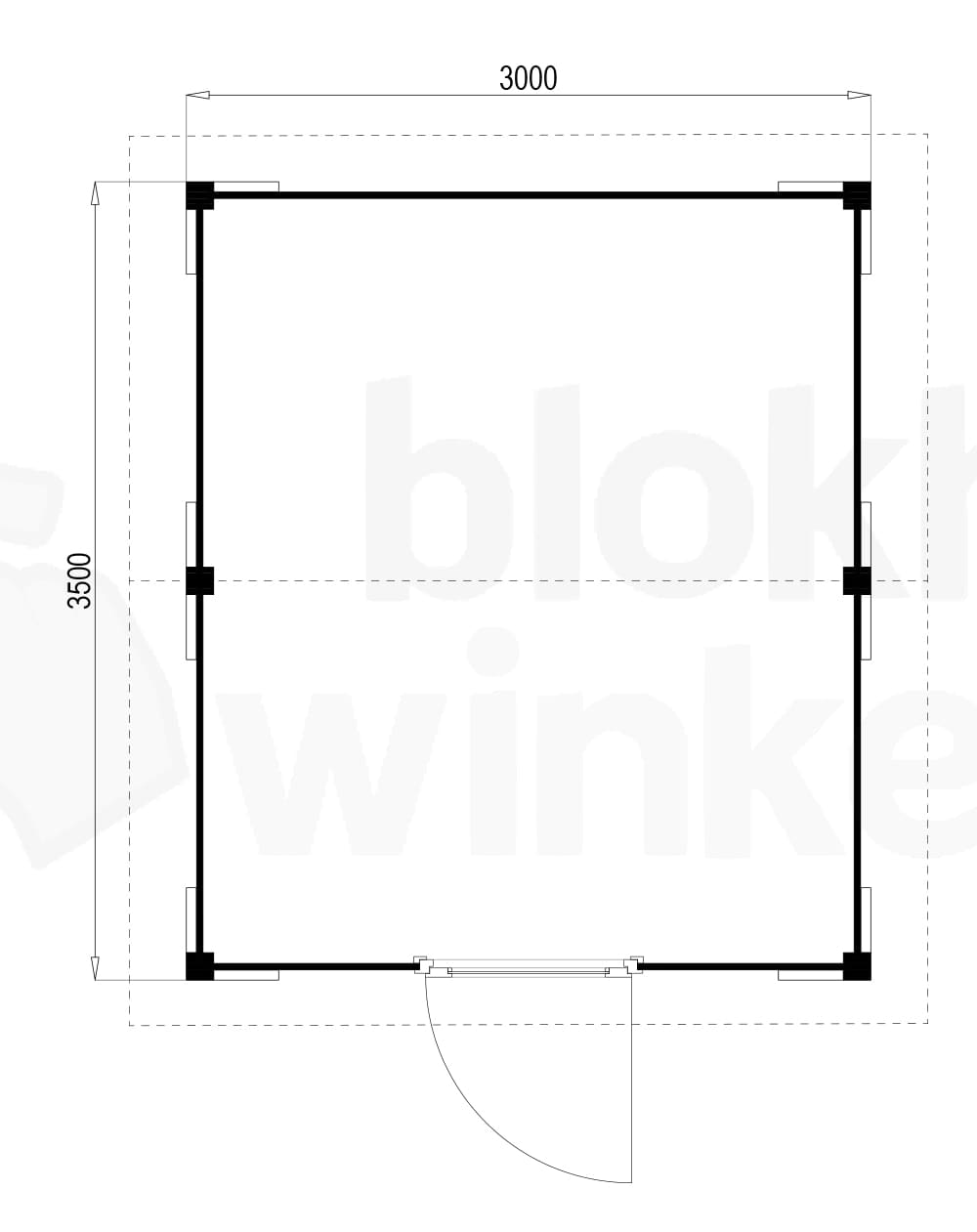blokhut Oregon 300x350 - Luxhouse - FFOR300350 - 300x350