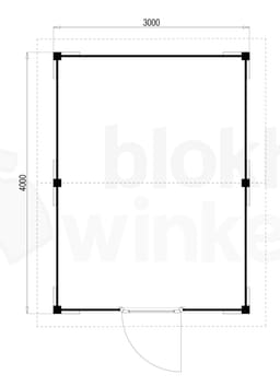blokhut Oregon 300x400 geïmpregneerd - Luxhouse - FFOR300400-DI - 300x400