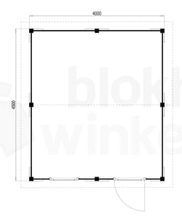 blokhut Oregon 400x450 geïmpregneerd - Luxhouse - FFOR400450-DI - 400x450