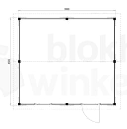 blokhut Oregon 500x450 geïmpregneerd - Luxhouse - FFOR500450-DI - 500x450