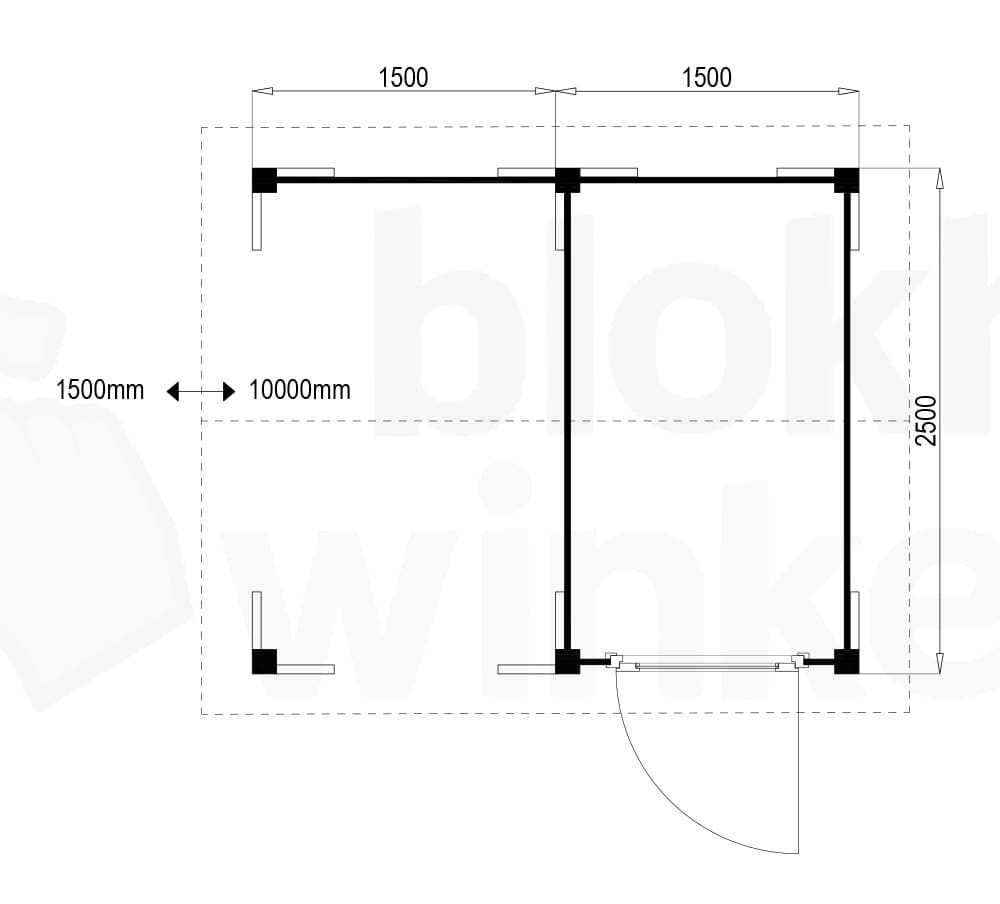 Plattegrond Oregon Lounge 150x250