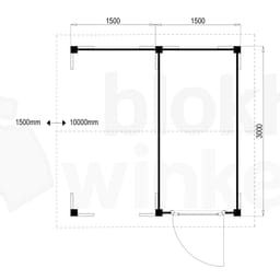 blokhut Oregon Lounge 150x300 geïmpregneerd - Luxhouse - FFORLO150300-DI - 150x300