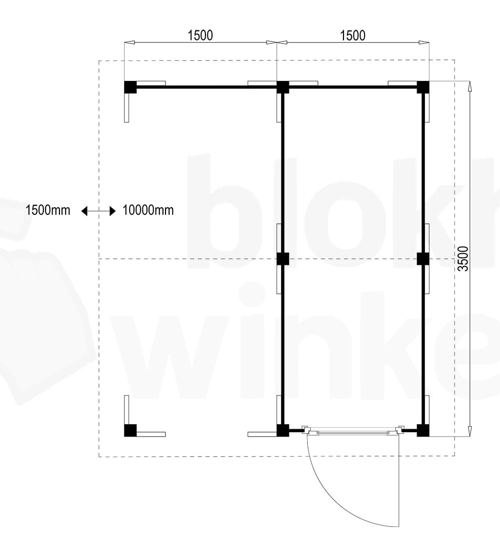 Plattegrond Oregon Lounge 150x350