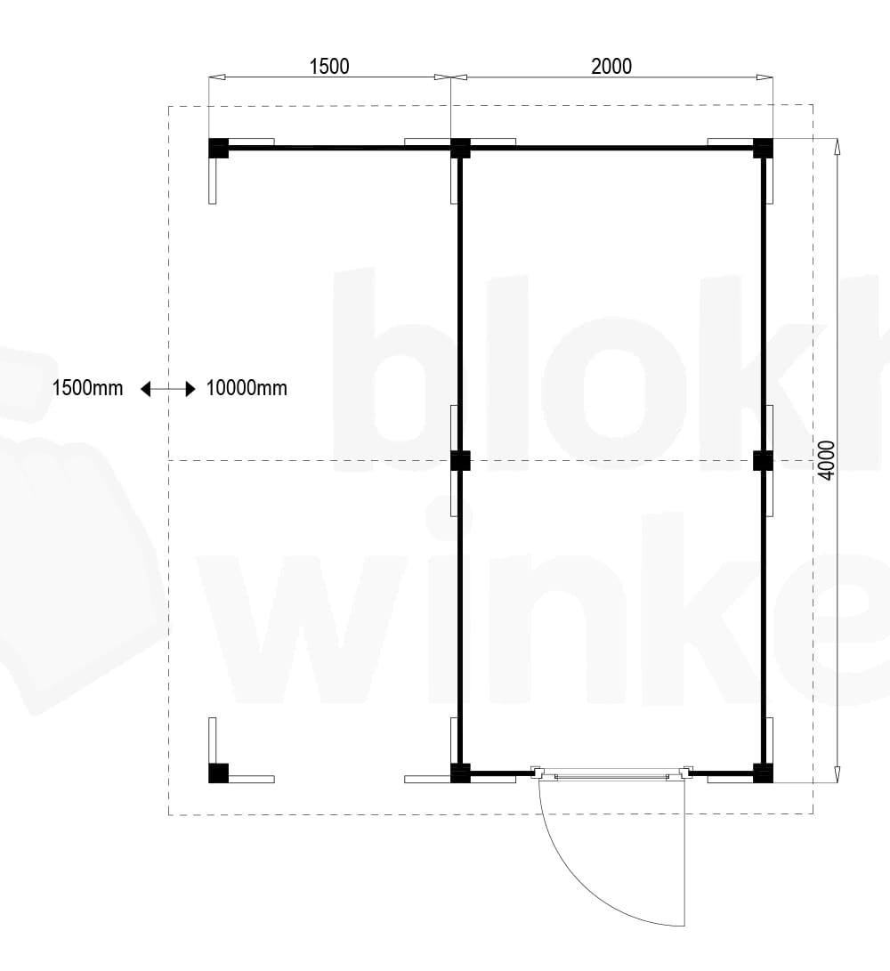 Plattegrond Oregon Lounge 200x400 geïmpregneerd