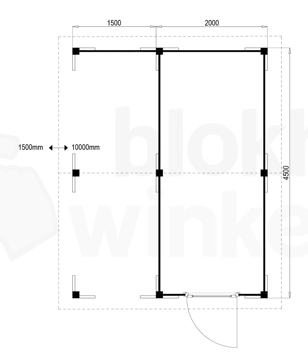 Plattegrond Oregon Lounge 200x450 geïmpregneerd