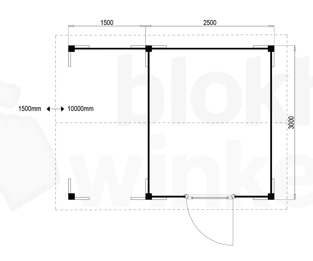 blokhut Oregon Lounge 250x300 geïmpregneerd - Luxhouse - FFORLO250300-DI - 250x300