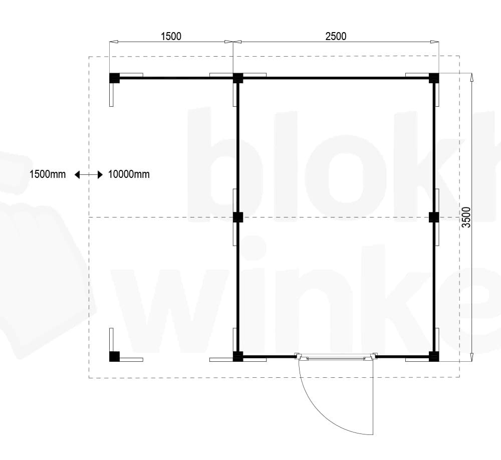 Plattegrond Oregon Lounge 250x350 geïmpregneerd