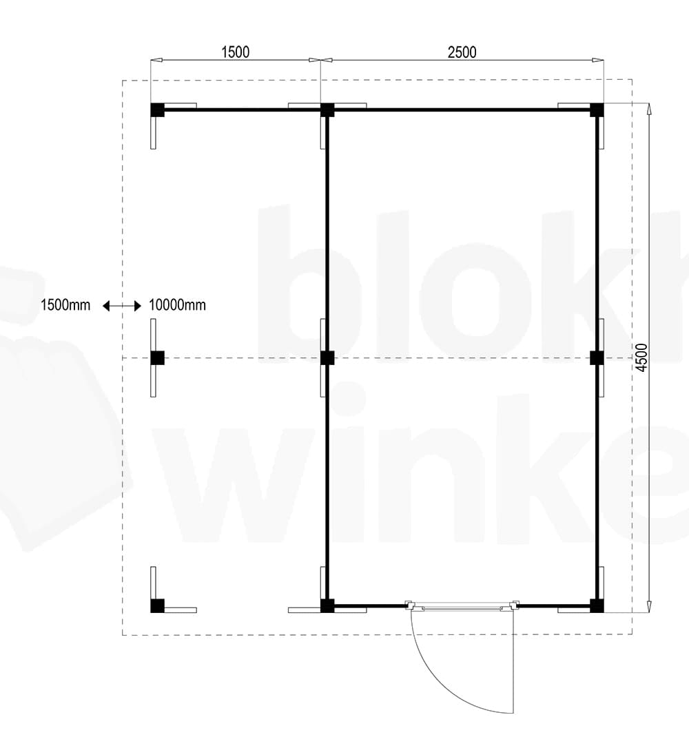 Plattegrond Oregon Lounge 250x450 geïmpregneerd