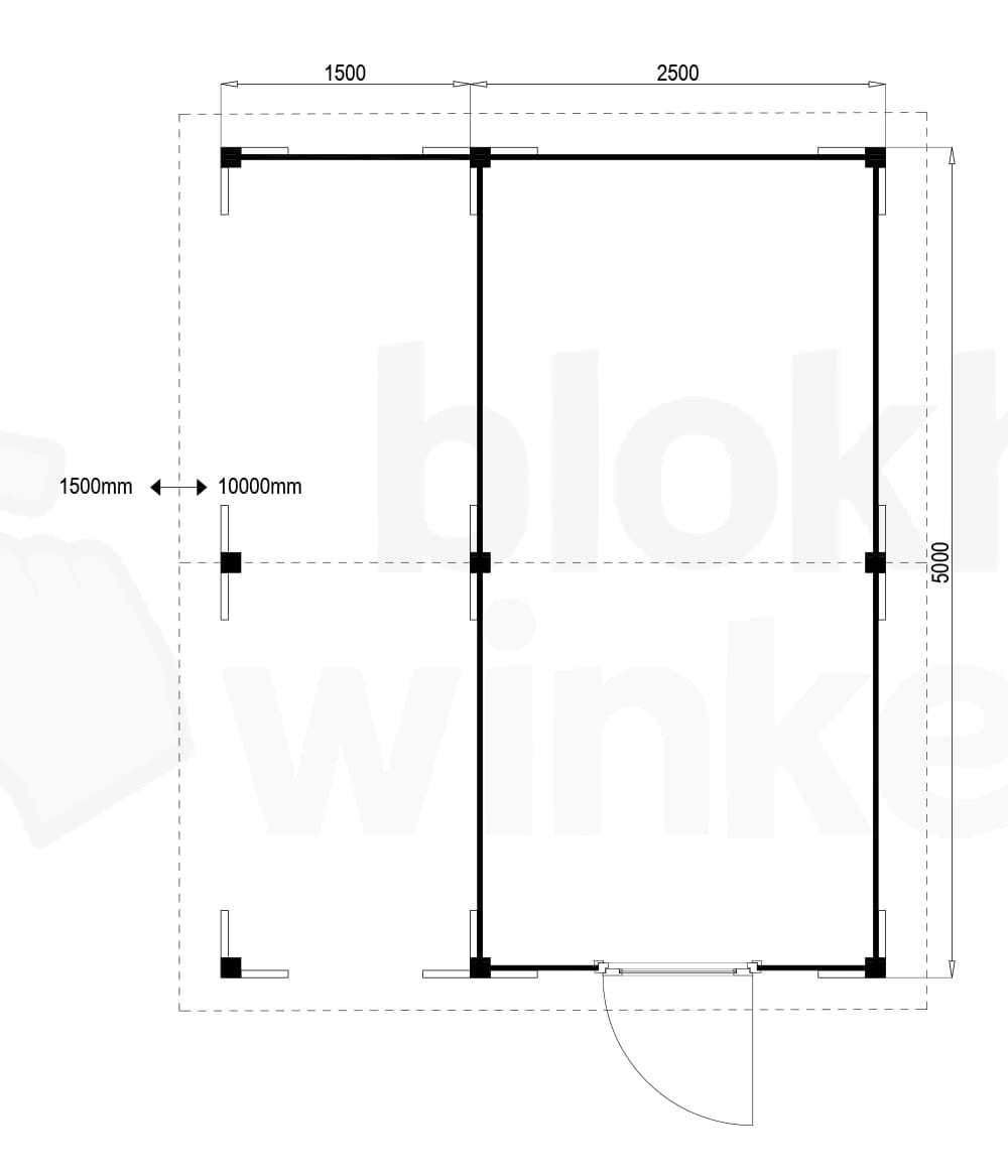 blokhut Oregon Lounge 250x500 - Luxhouse - FFORLO250500 - 250x500