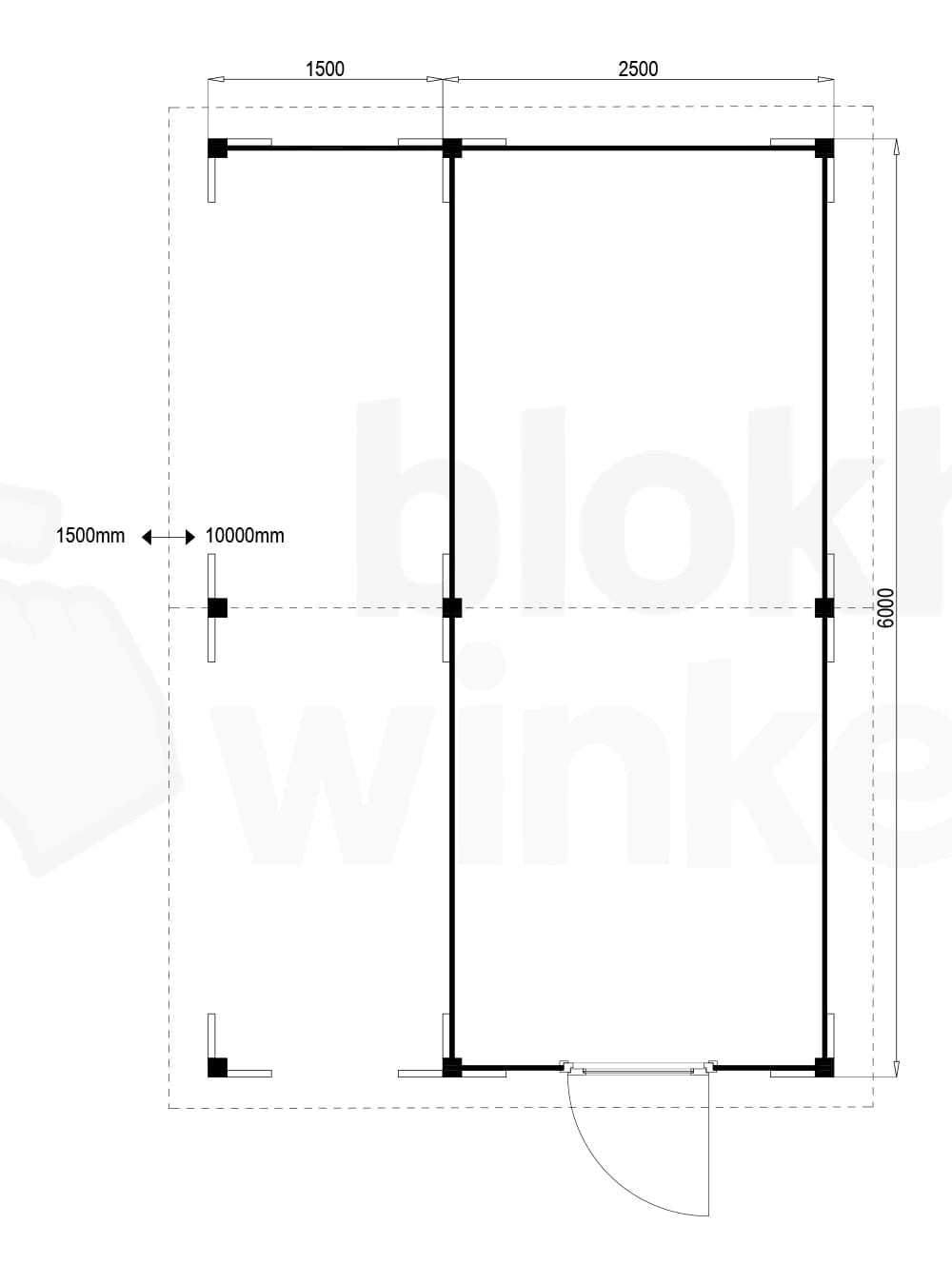 Plattegrond Oregon Lounge 250x600