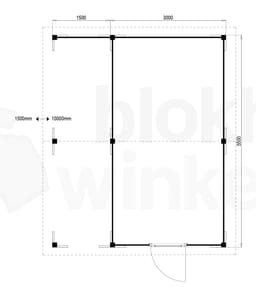 blokhut Oregon Lounge 300x550 geïmpregneerd - Luxhouse - FFORLO300550-DI - 300x550