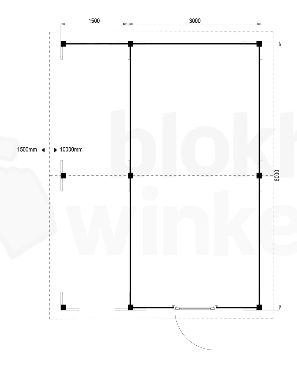 Plattegrond Oregon Lounge 300x600