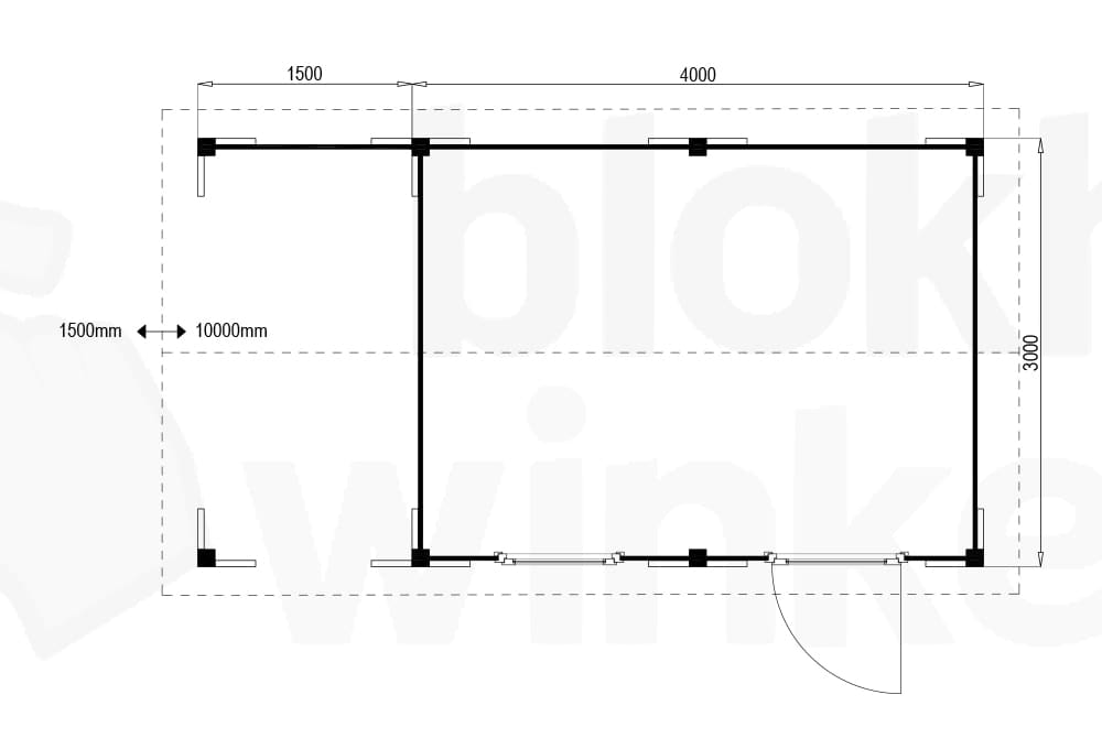 Plattegrond Oregon Lounge 400x300 geïmpregneerd