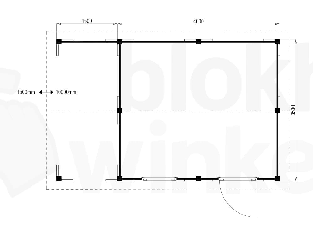 Plattegrond Oregon Lounge 400x350 geïmpregneerd
