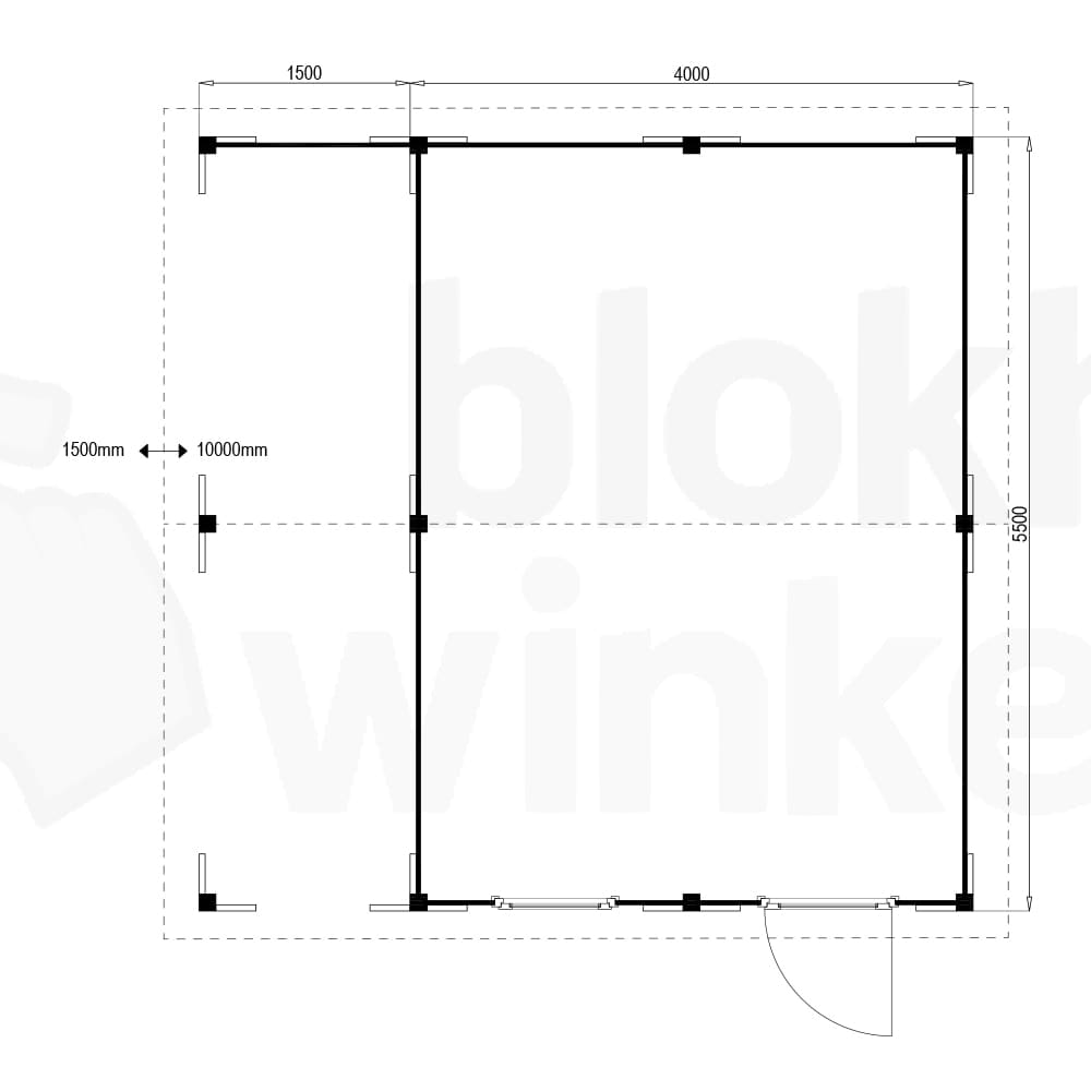 Plattegrond Oregon Lounge 400x550
