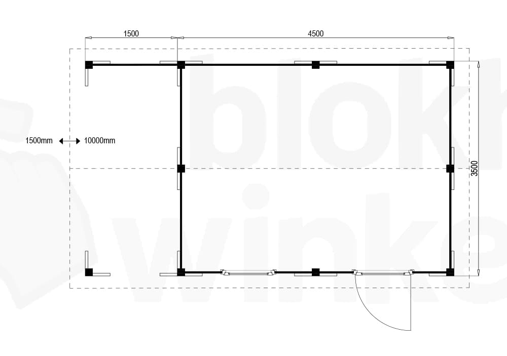 Plattegrond Oregon Lounge 450x350 geïmpregneerd