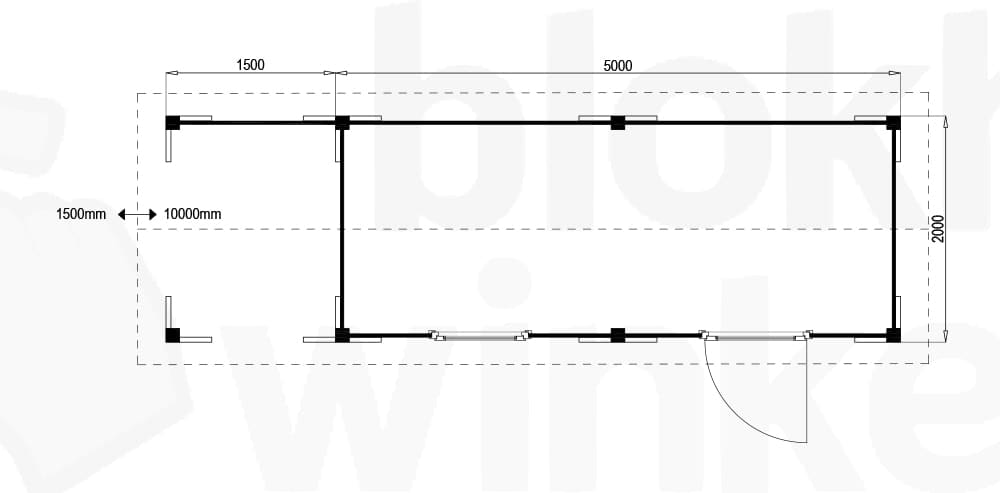 Plattegrond Oregon Lounge 500x200 geïmpregneerd