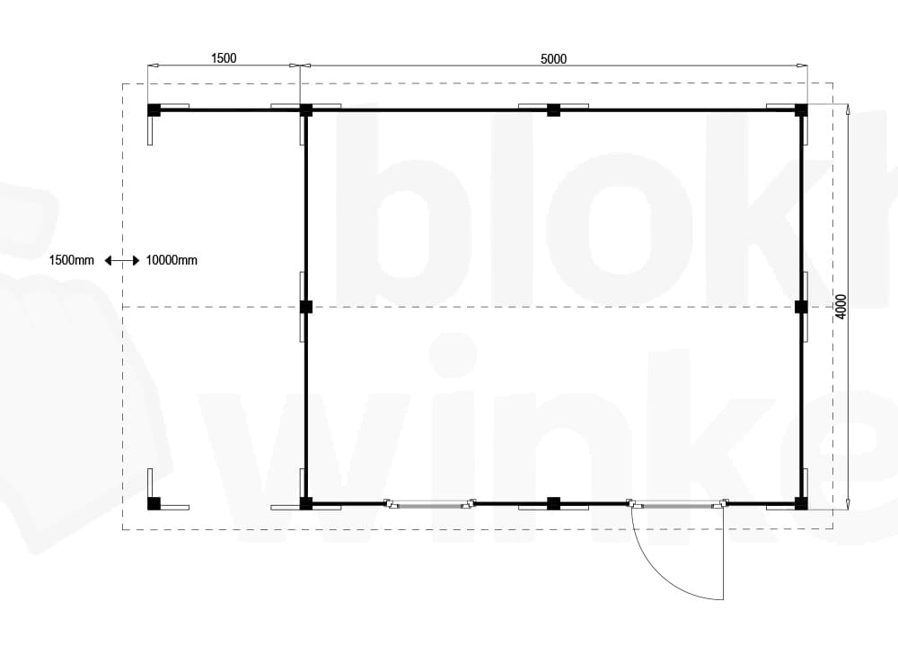 Plattegrond Oregon Lounge 500x400