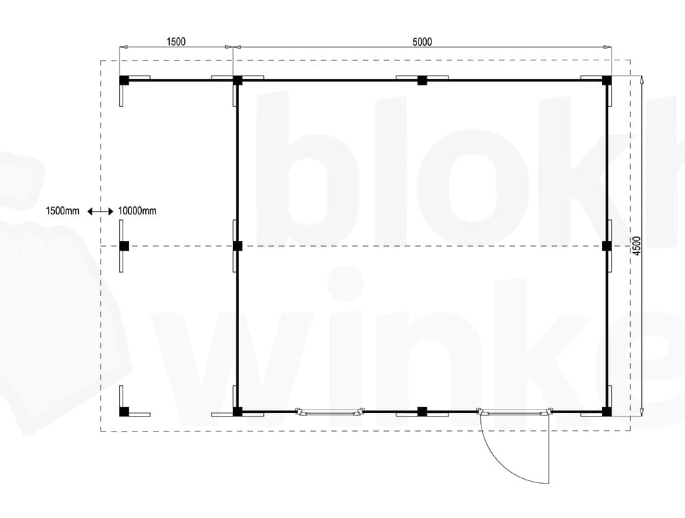 Plattegrond Oregon Lounge 500x450