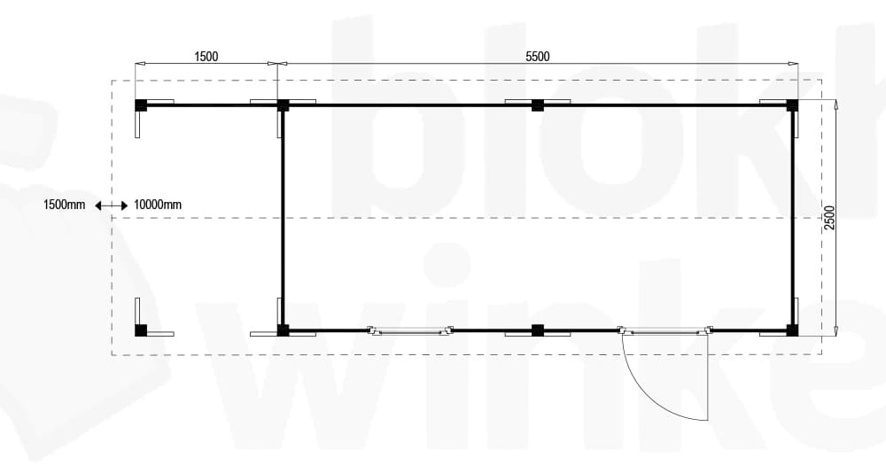 Plattegrond Oregon Lounge 550x250 geïmpregneerd