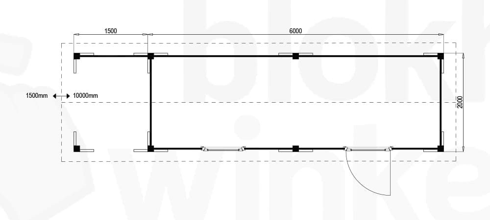 Plattegrond Oregon Lounge 600x200 geïmpregneerd