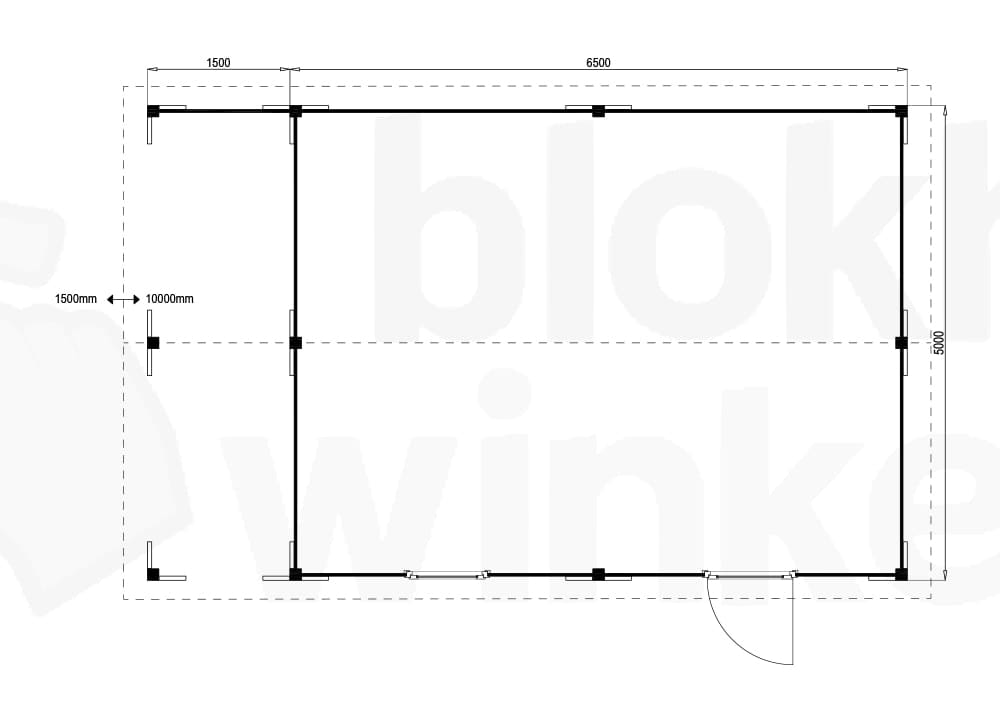 blokhut Oregon Lounge 650x500 geïmpregneerd - Luxhouse - FFORLO650500-DI - 650x500