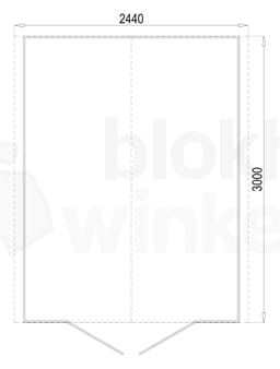 Plattegrond Biohort metalen tuinhuis Europa 6