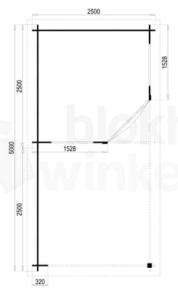 Plattegrond Interflex blokhut Alicante Side