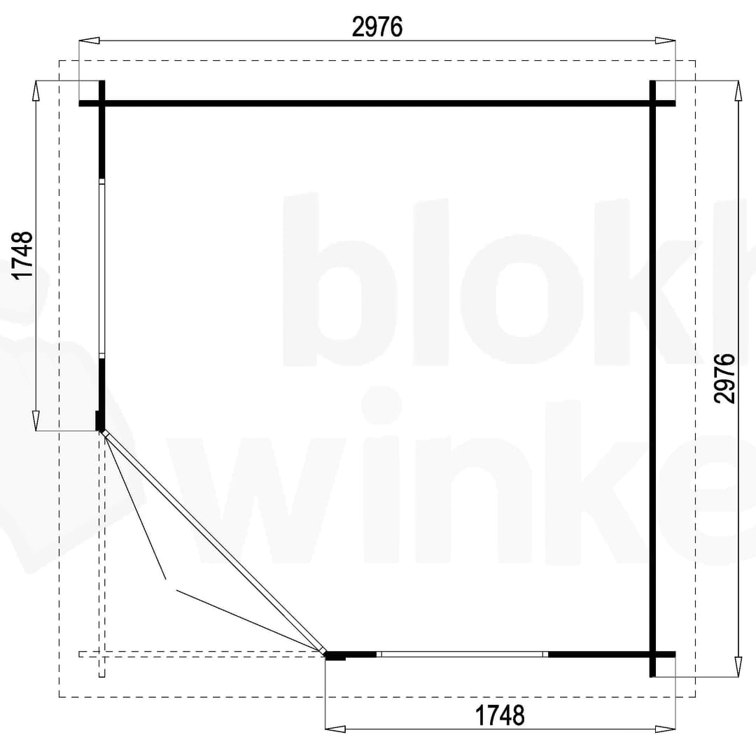 blokhut Calpe 28 geïmpregneerd - Interflex - 3056-28-DI - 300x300