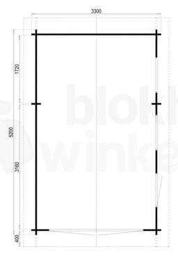 Plattegrond Interflex blokhut Gerona A 310x500