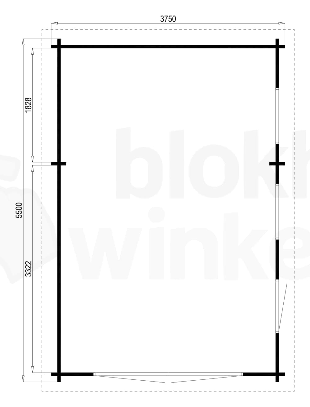 Plattegrond Gerona B plat dak 355x530
