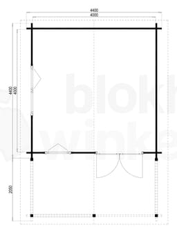 Plattegrond Interflex blokhut Malaga B geïmpregneerd