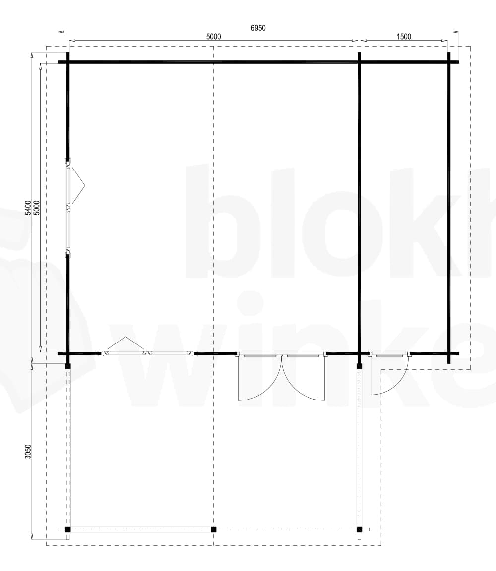 Plattegrond Interflex blokhut Torrevieja C