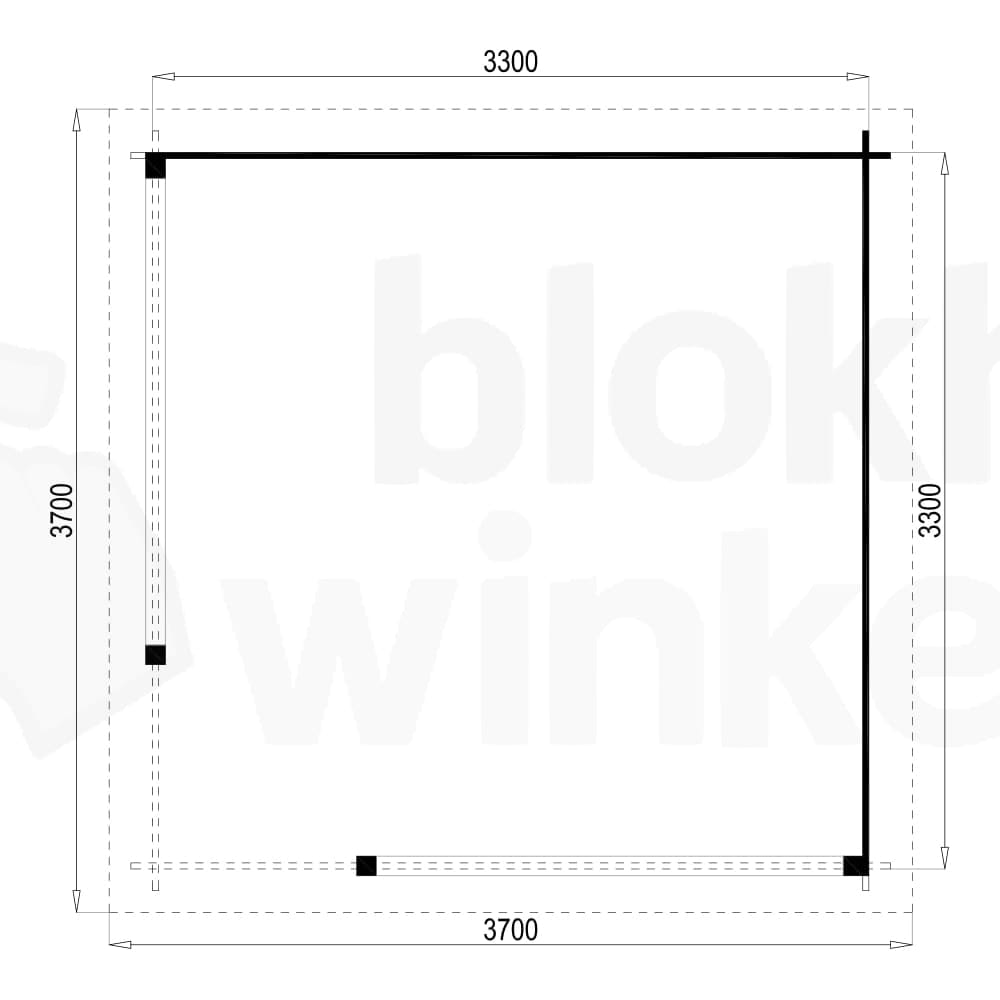 Plattegrond Interflex blokhut Vitoria gecoat